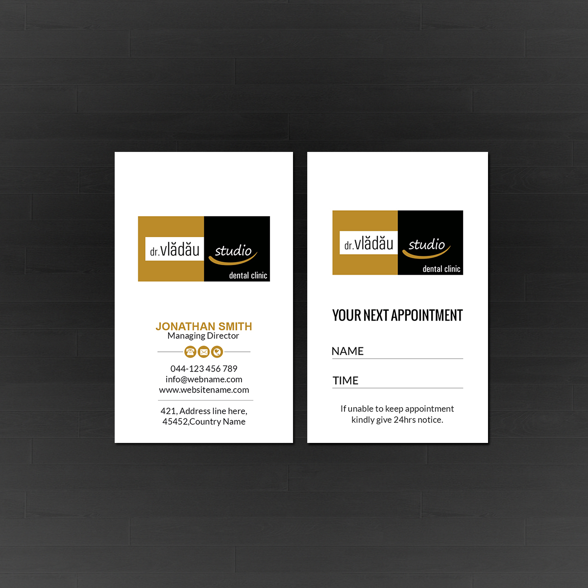 Business Card Design by Creations Box 2015 for HIPPOKRATES DE KOS SRL  VAT: 32153681 | Design #22628877