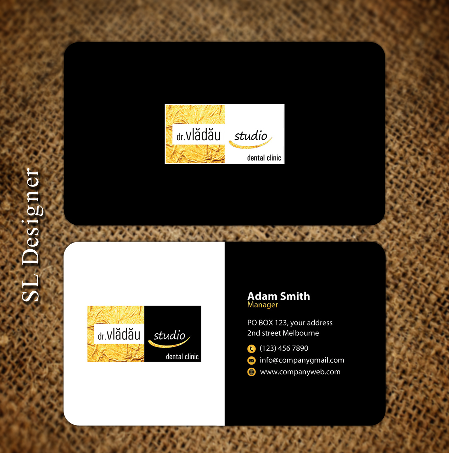 Business Card Design by SL Designer for HIPPOKRATES DE KOS SRL  VAT: 32153681 | Design #22620068