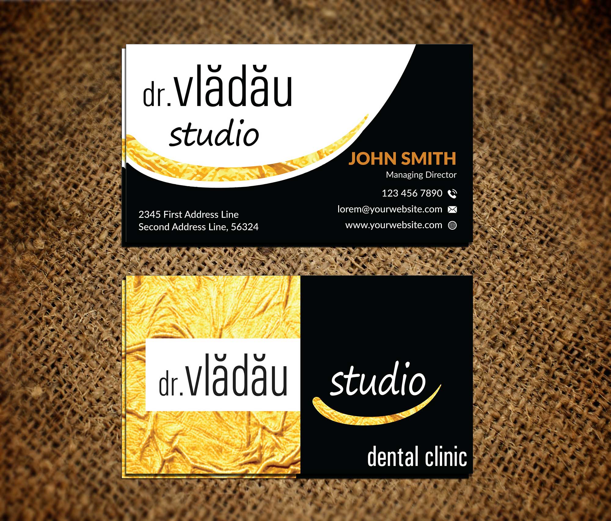 Business Card Design by Musa. A for HIPPOKRATES DE KOS SRL  VAT: 32153681 | Design #22666123