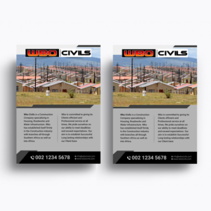 Flyer Design by Designers Hub for WBO Civils  | Design: #22626815