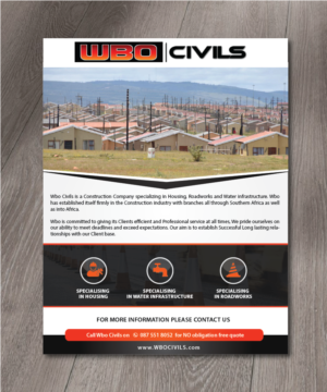 Flyer Design by alex989 for WBO Civils  | Design: #22632074