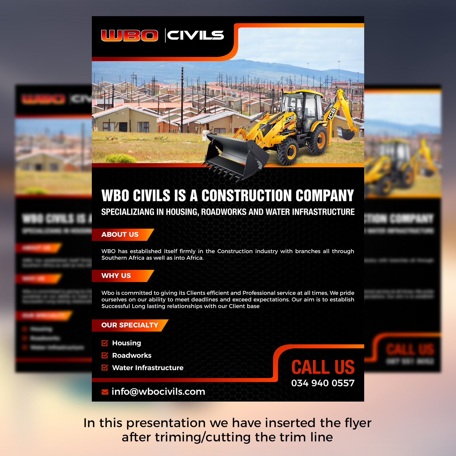 Flyer Design by TSU Creations for WBO Civils  | Design #22646176