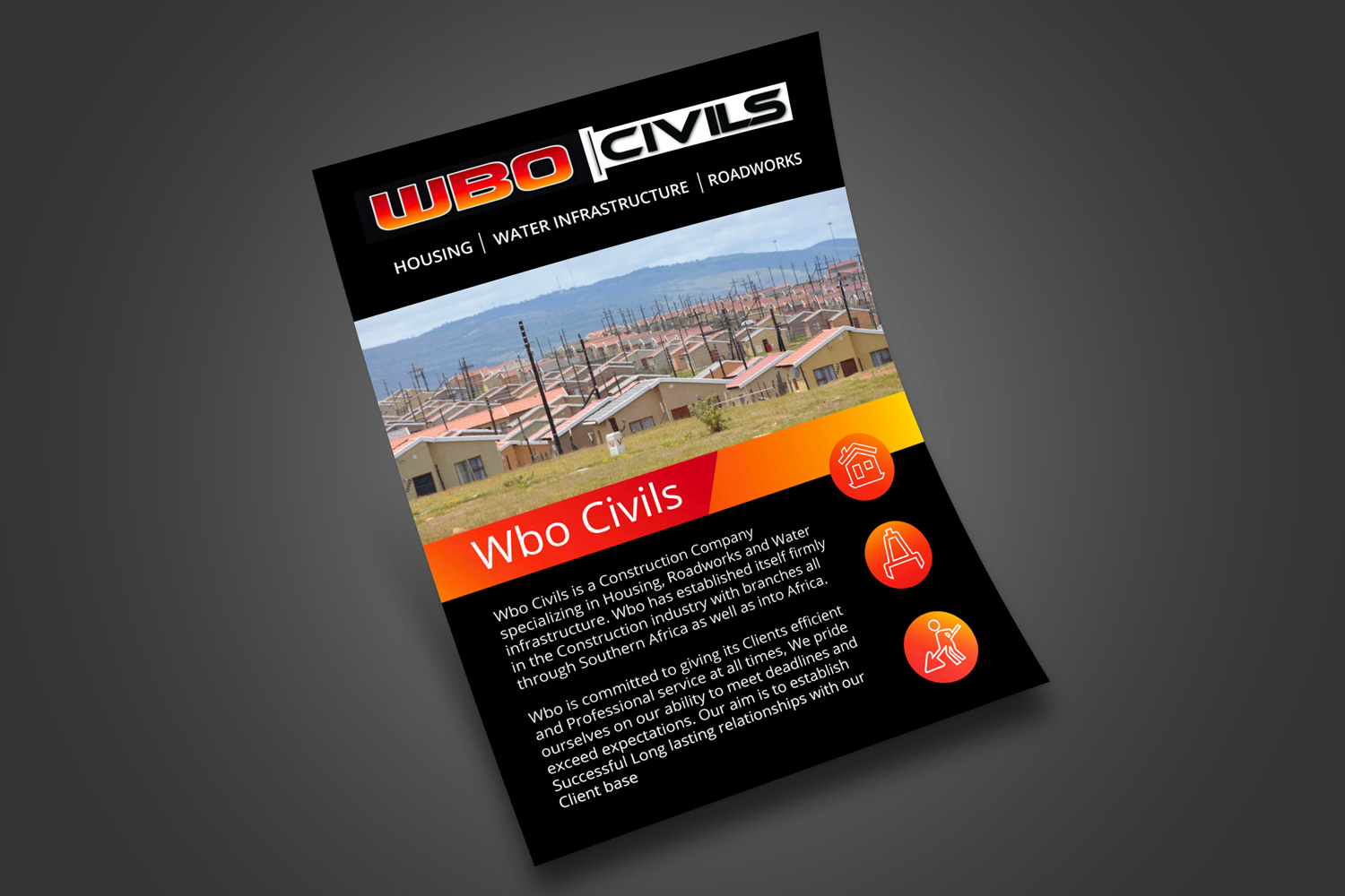 Flyer Design by CreativeFeather for WBO Civils  | Design #22631013