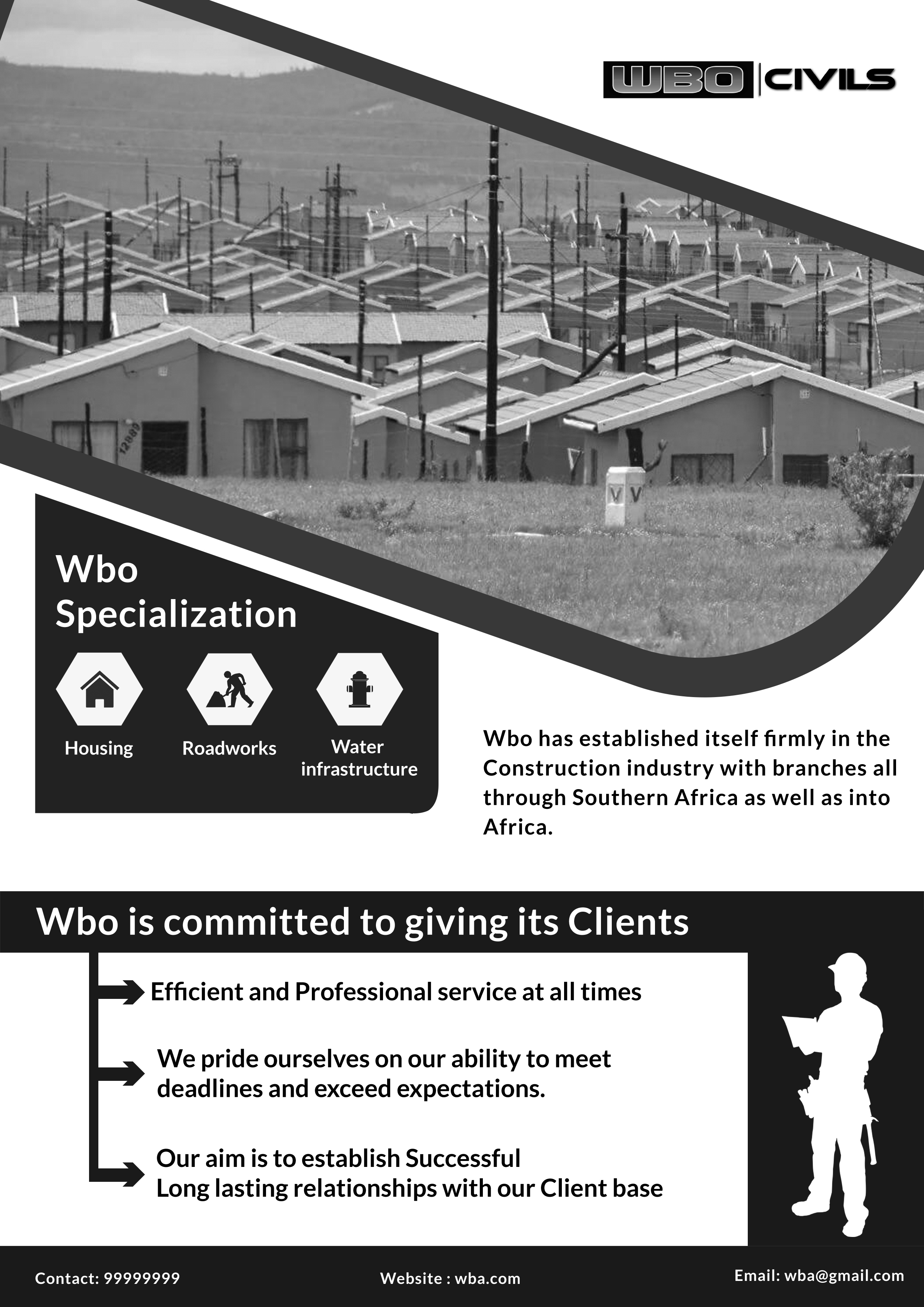 Flyer Design by Vishal verma 2 for WBO Civils  | Design #22627025