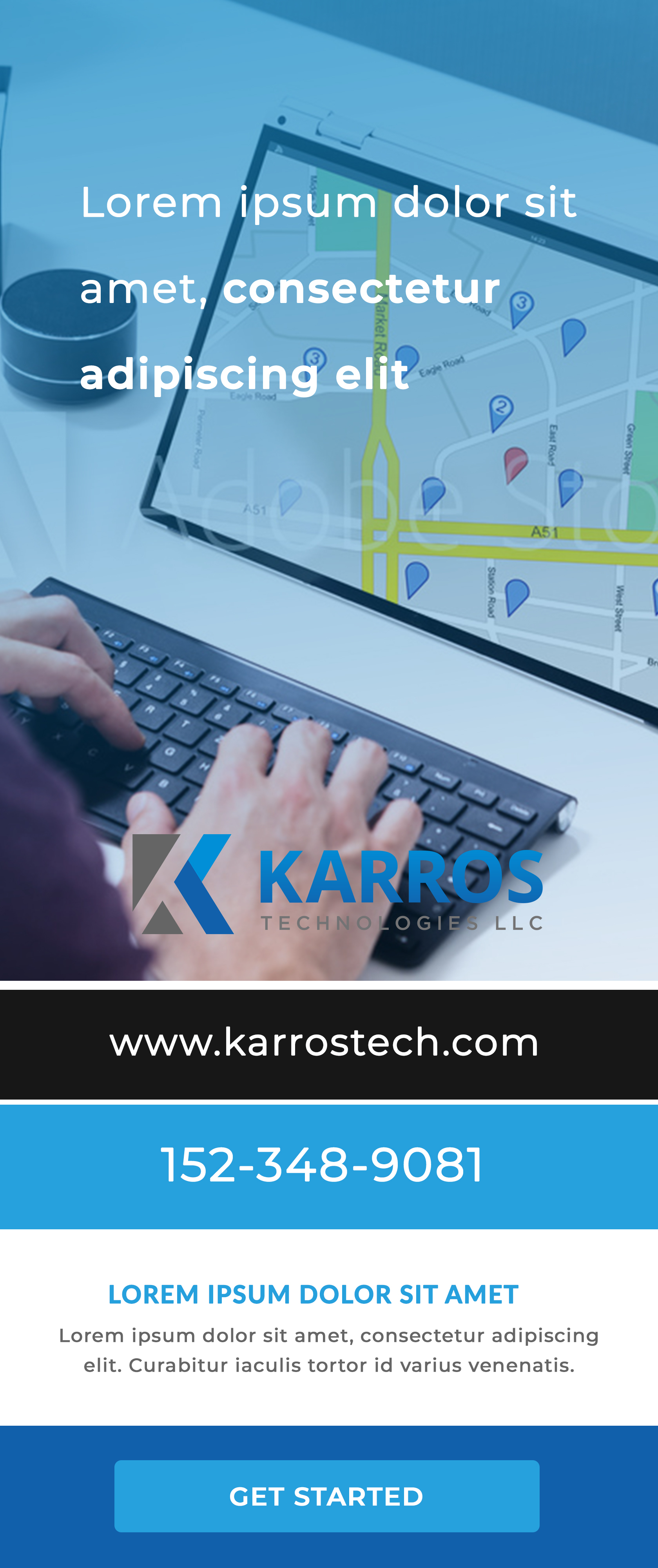 Elegant Playful Computer Software Banner Ad Design For Karros