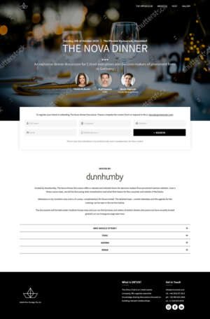 Landing Page for Executive Event  | Web Design by MIND
