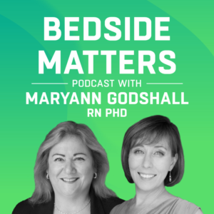 Bedside Matters Podcast with Maryann Godshall RN PhD podcast logo design | Design de Podcast par Miketerashi