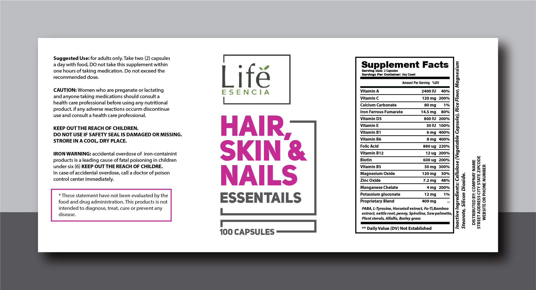 Label Design by Deziners Zone for Life Esencia LLC | Design #22664652