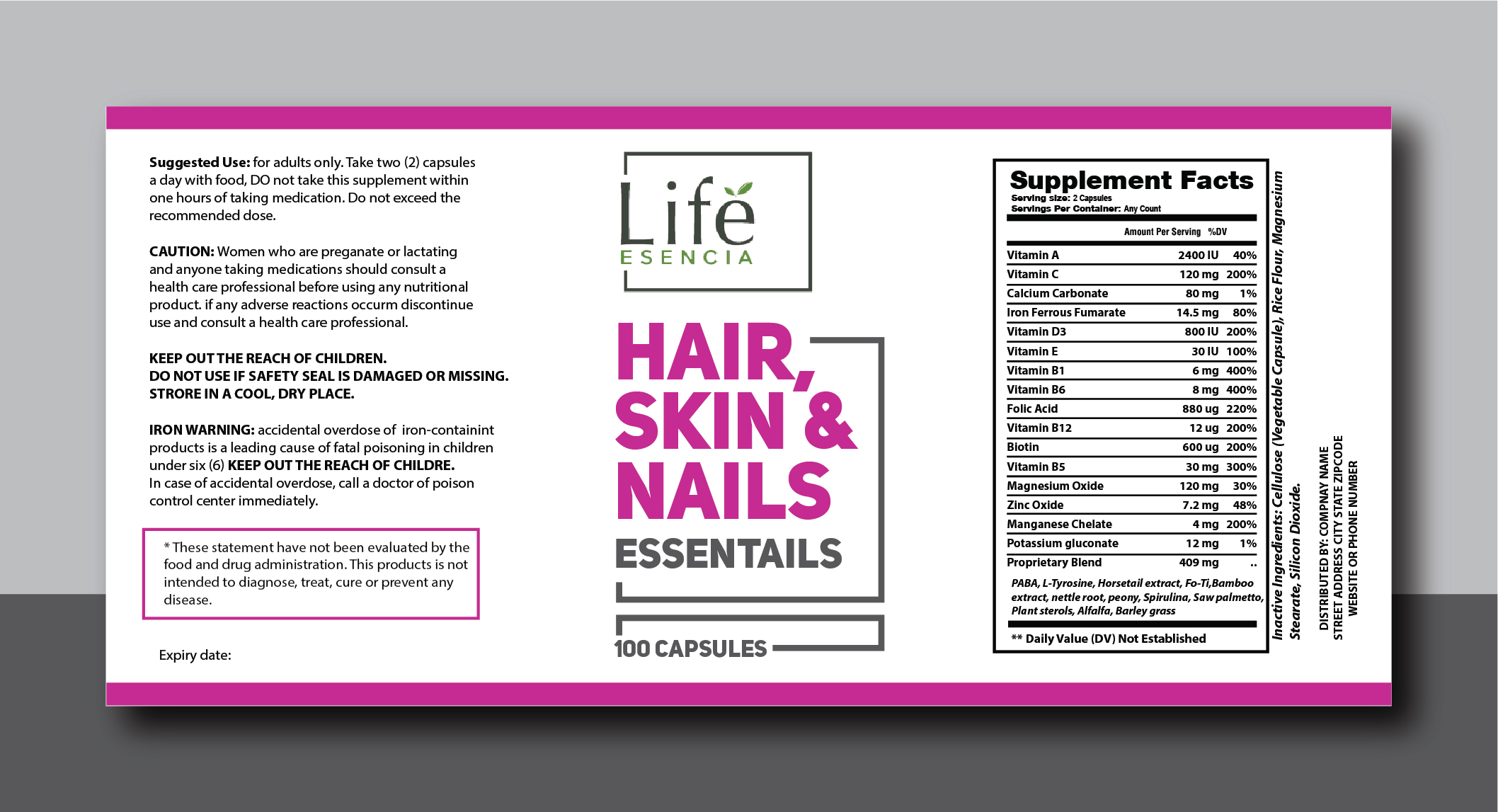 Label Design by Deziners Zone for Life Esencia LLC | Design #22664657