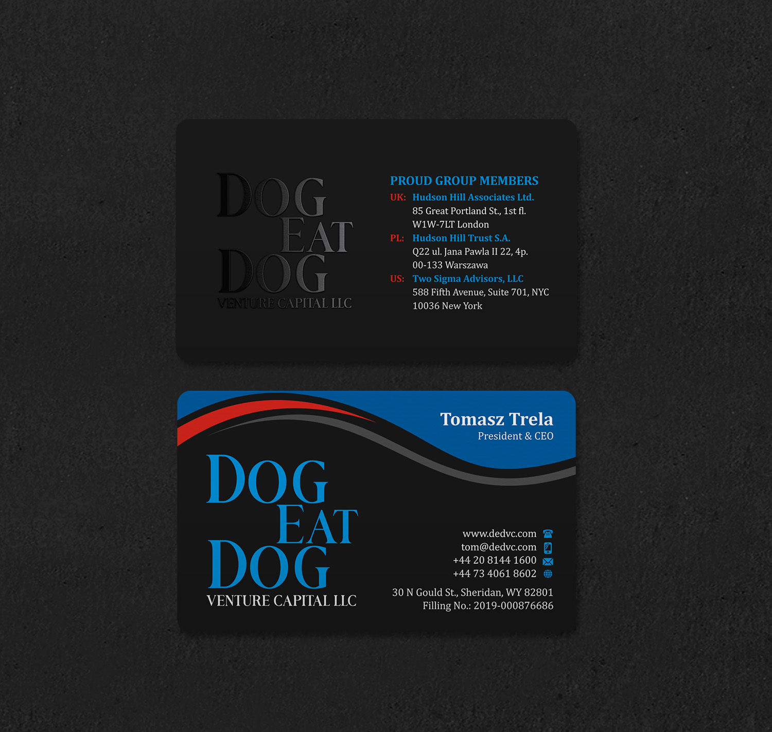 Business Card Design by INDIAN_Ashok for Two Sigma Advisors LLC | Design #22630579