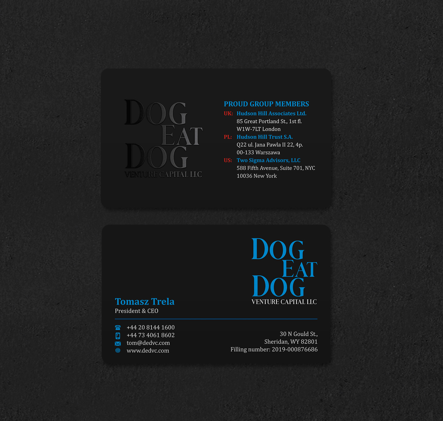 Visitenkarten-Design von INDIAN_Ashok für Two Sigma Advisors LLC | Design #22630584