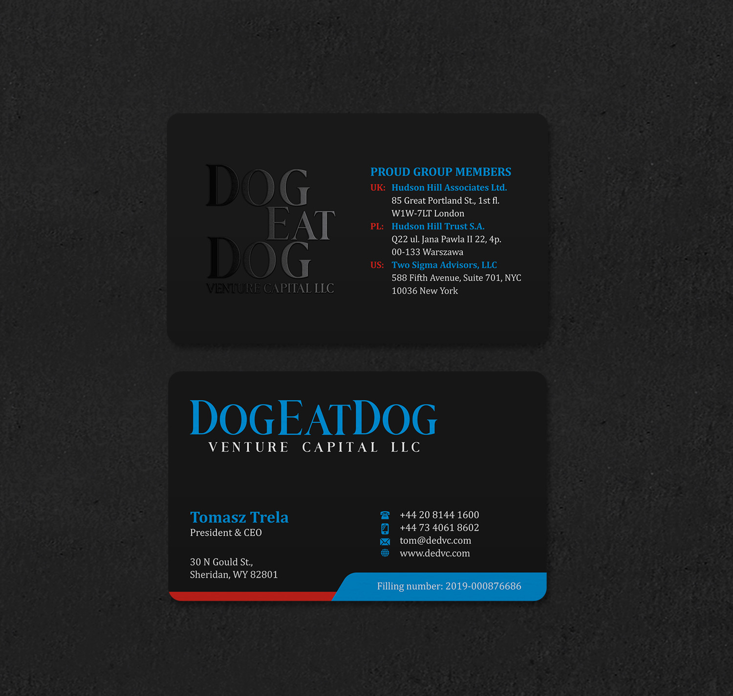 Design de Carte de Visite par INDIAN_Ashok pour Two Sigma Advisors LLC | Design #22630586