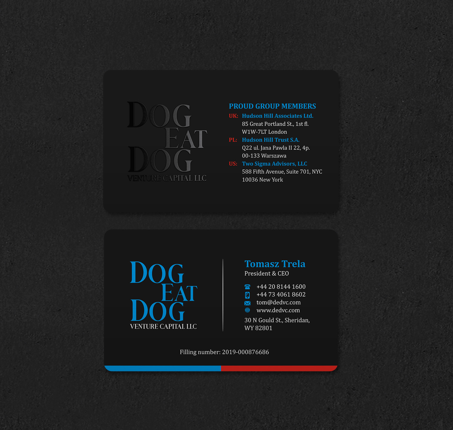 Design de Carte de Visite par INDIAN_Ashok pour Two Sigma Advisors LLC | Design #22630587