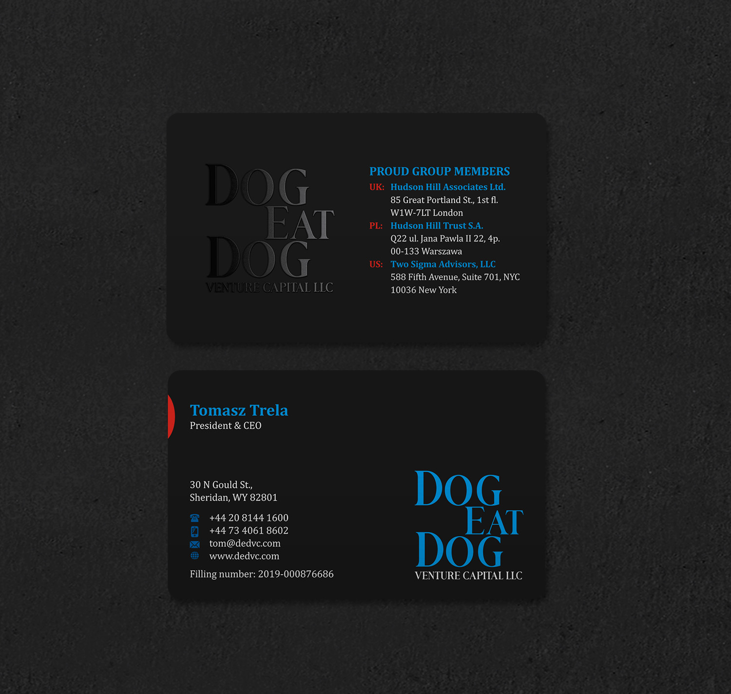 Design de Carte de Visite par INDIAN_Ashok pour Two Sigma Advisors LLC | Design #22630588