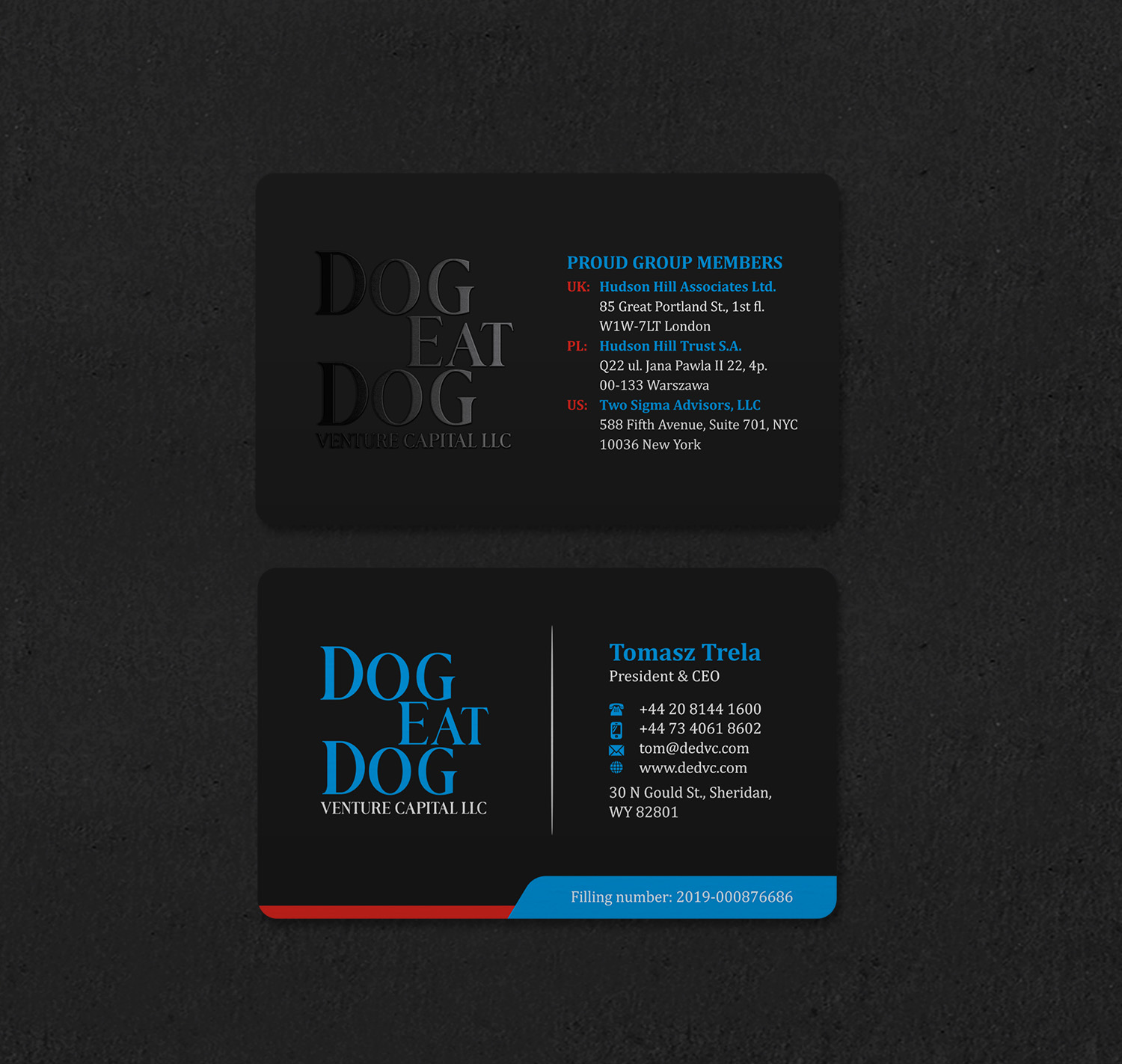 Design de Carte de Visite par INDIAN_Ashok pour Two Sigma Advisors LLC | Design #22630589