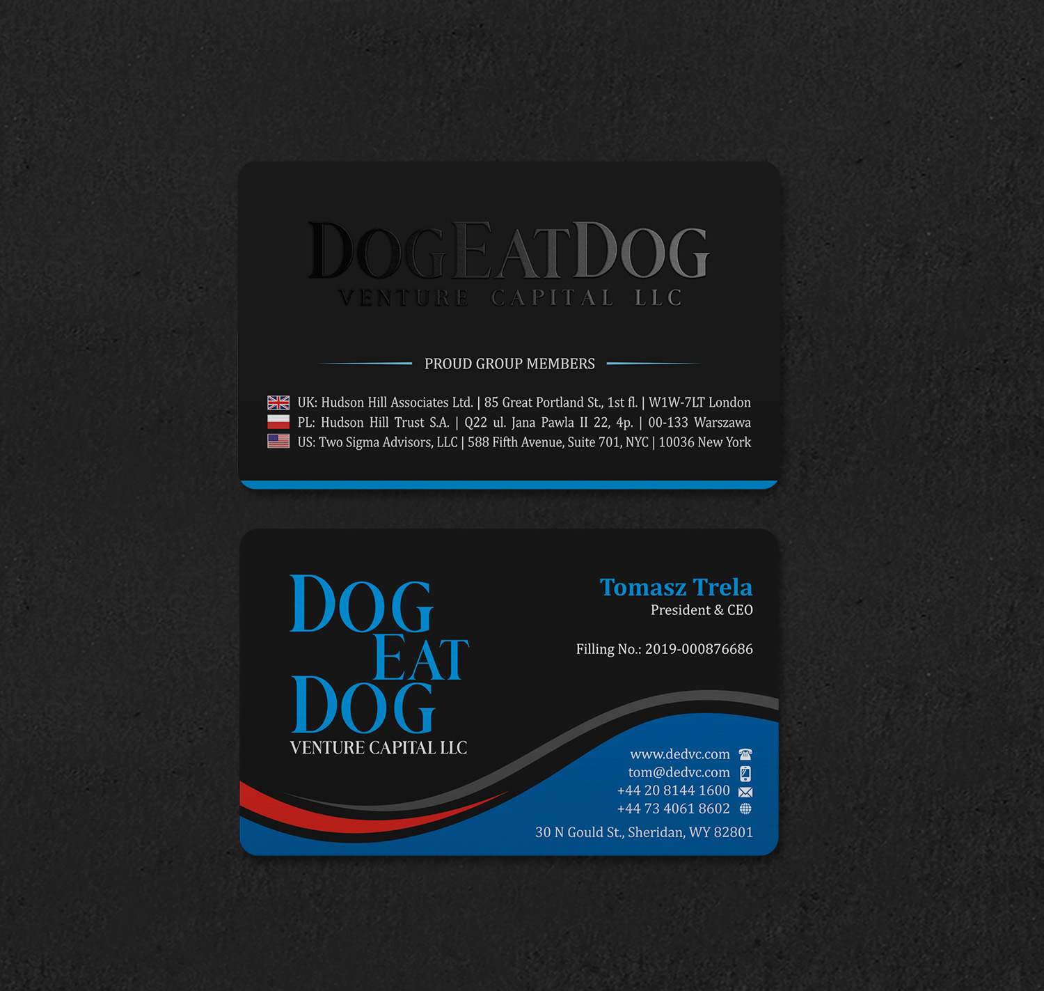 Design de Carte de Visite par INDIAN_Ashok pour Two Sigma Advisors LLC | Design #22630590