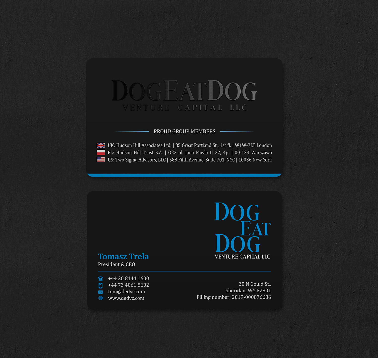 Design de Carte de Visite par INDIAN_Ashok pour Two Sigma Advisors LLC | Design #22630591