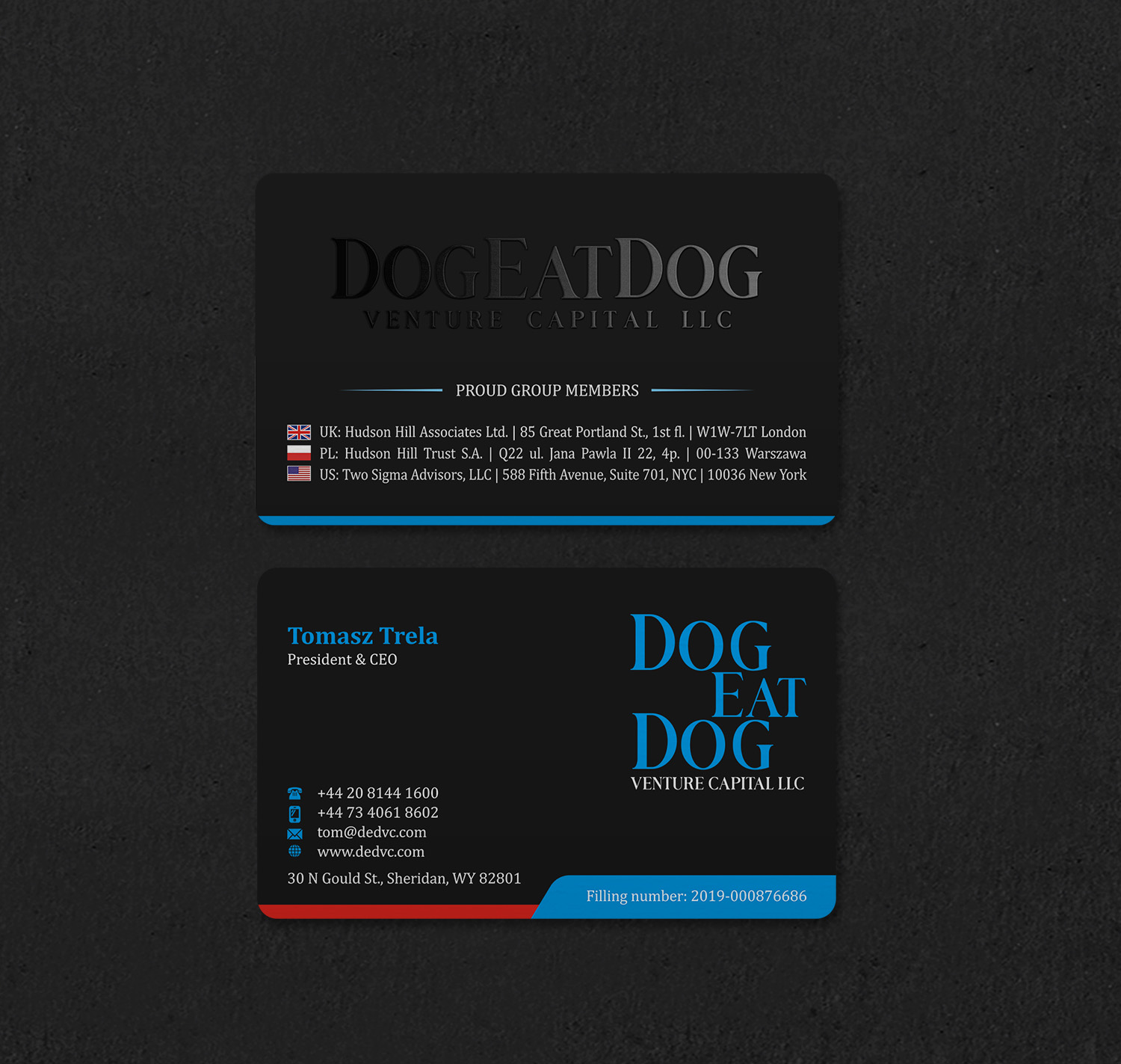 Design de Carte de Visite par INDIAN_Ashok pour Two Sigma Advisors LLC | Design #22630594