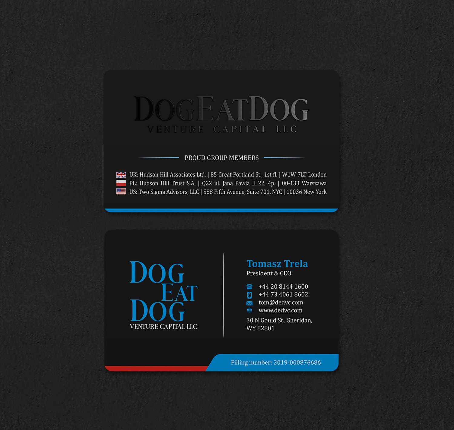 Design de Carte de Visite par INDIAN_Ashok pour Two Sigma Advisors LLC | Design #22630600