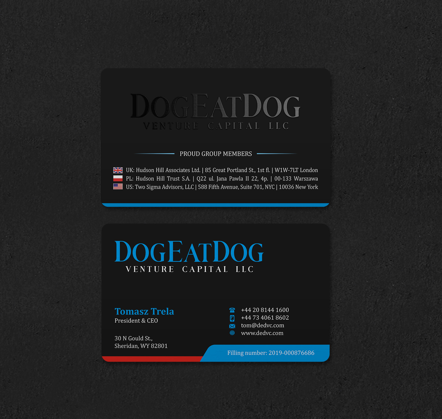 Design de Carte de Visite par INDIAN_Ashok pour Two Sigma Advisors LLC | Design #22630603