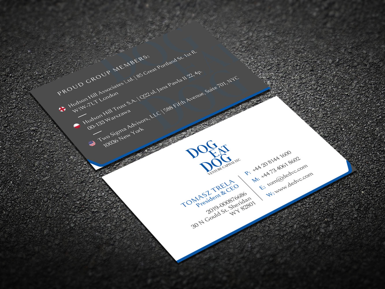 Business Card Design by Verified artistry (Design garden) for Two Sigma Advisors LLC | Design #22630899