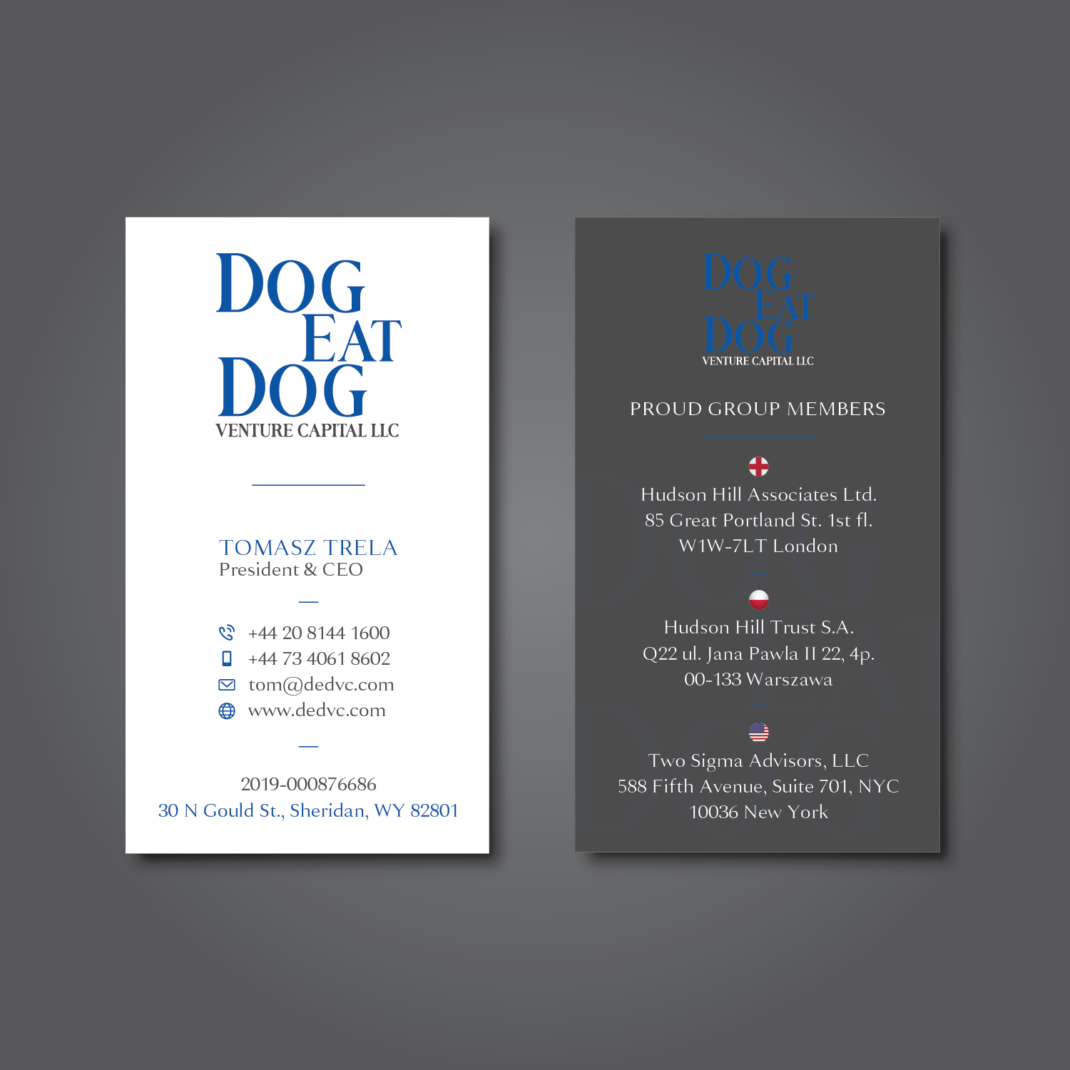 Business Card Design by Verified artistry (Design garden) for Two Sigma Advisors LLC | Design #22631213