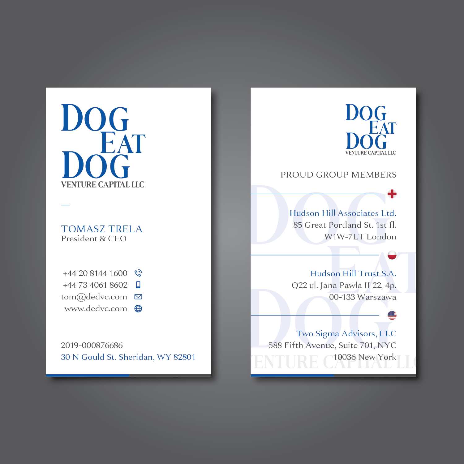 Business Card Design by Verified artistry (Design garden) for Two Sigma Advisors LLC | Design #22631342