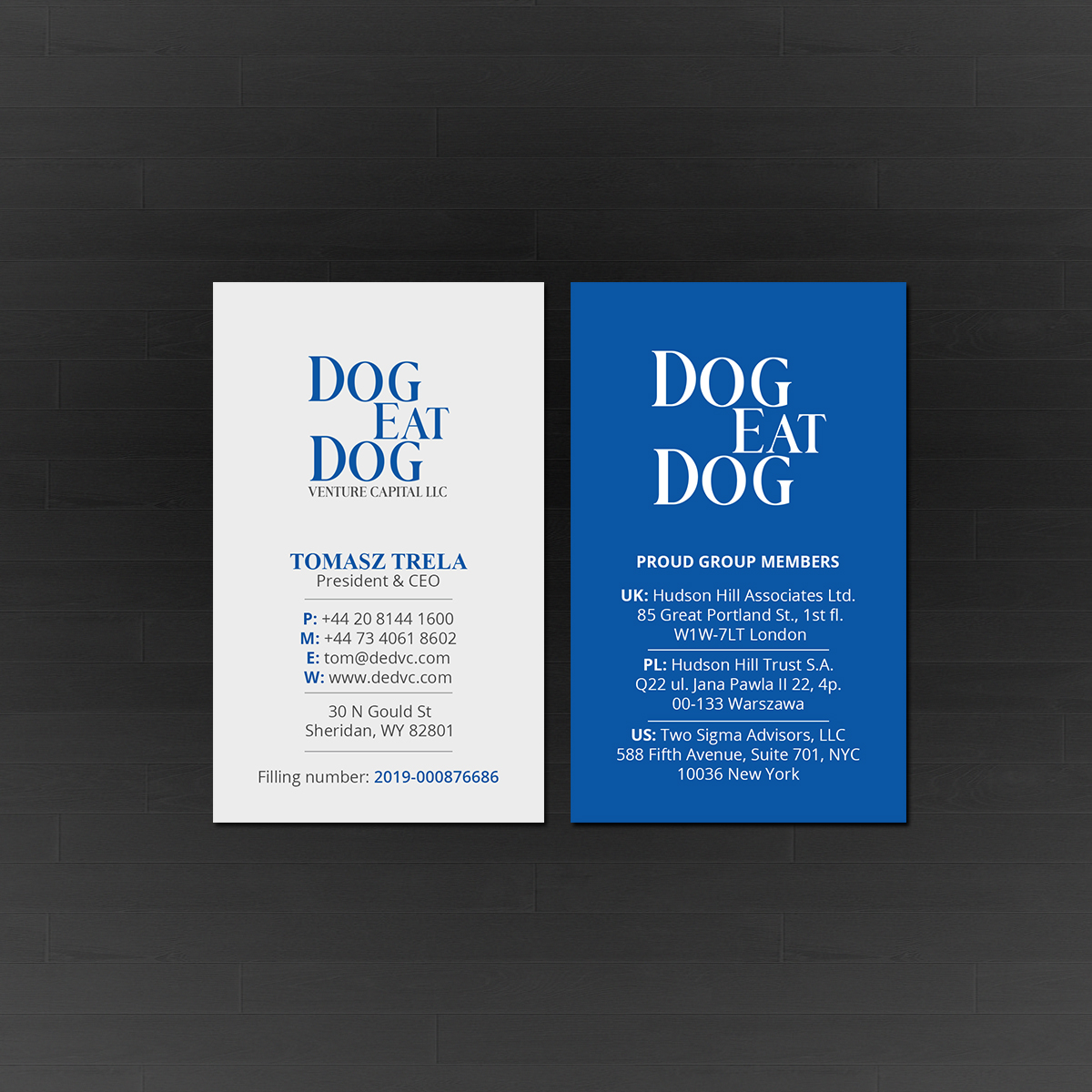 Business Card Design by Creations Box 2015 for Two Sigma Advisors LLC | Design #22633317