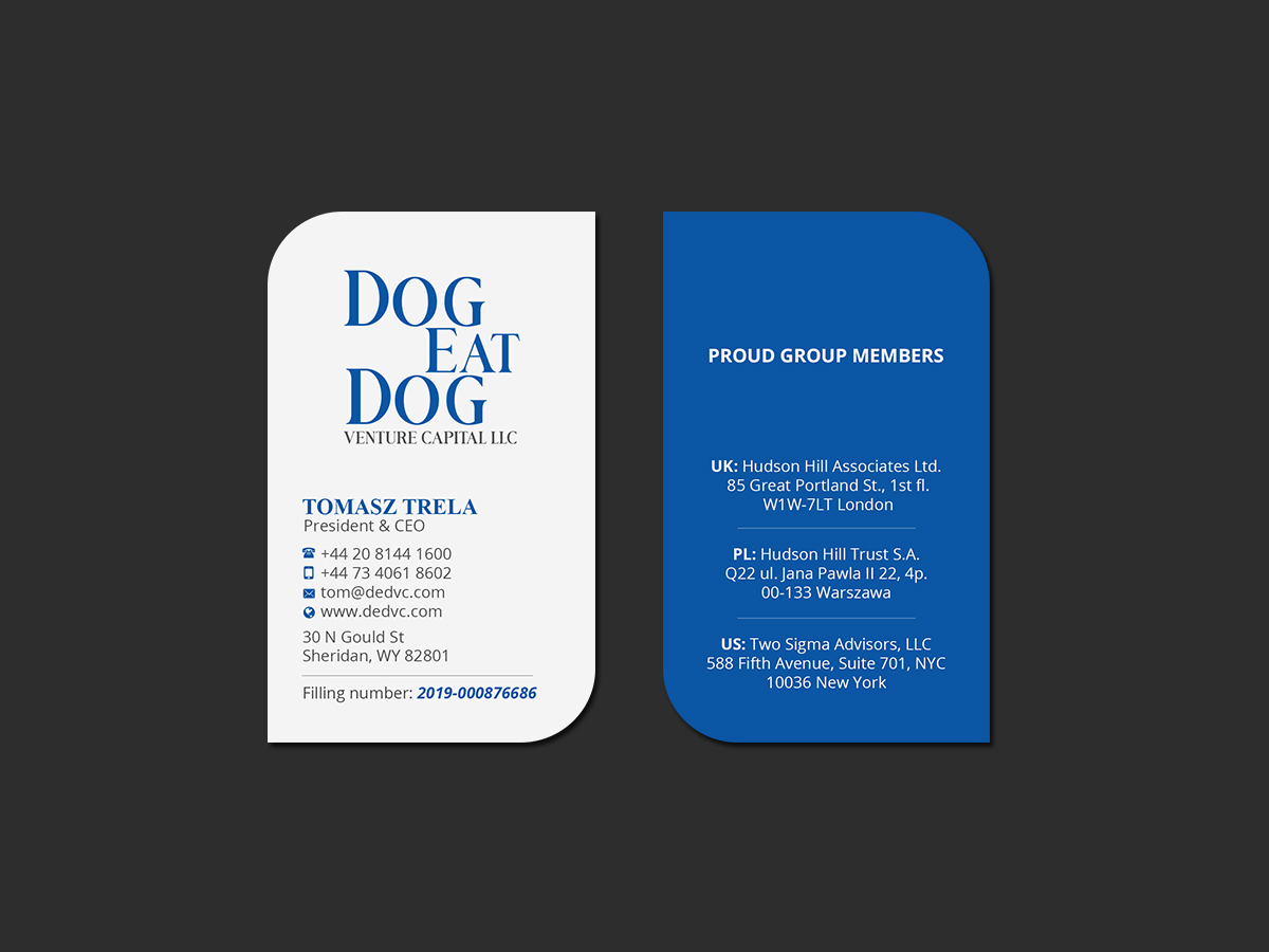 Business Card Design by Creations Box 2015 for Two Sigma Advisors LLC | Design #22633346