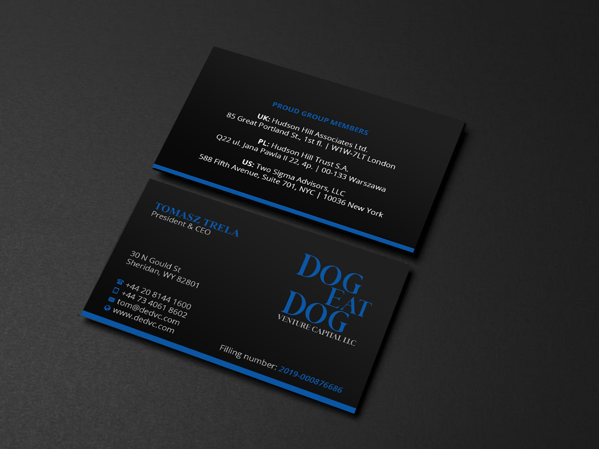 Business Card Design by Creations Box 2015 for Two Sigma Advisors LLC | Design #22633355