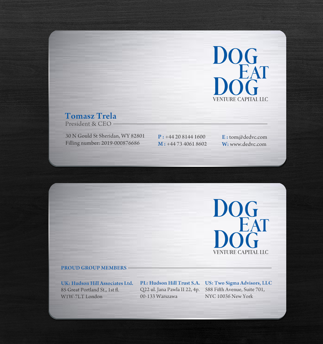 Business Card Design by chandrayaan.creative for Two Sigma Advisors LLC | Design #22630985