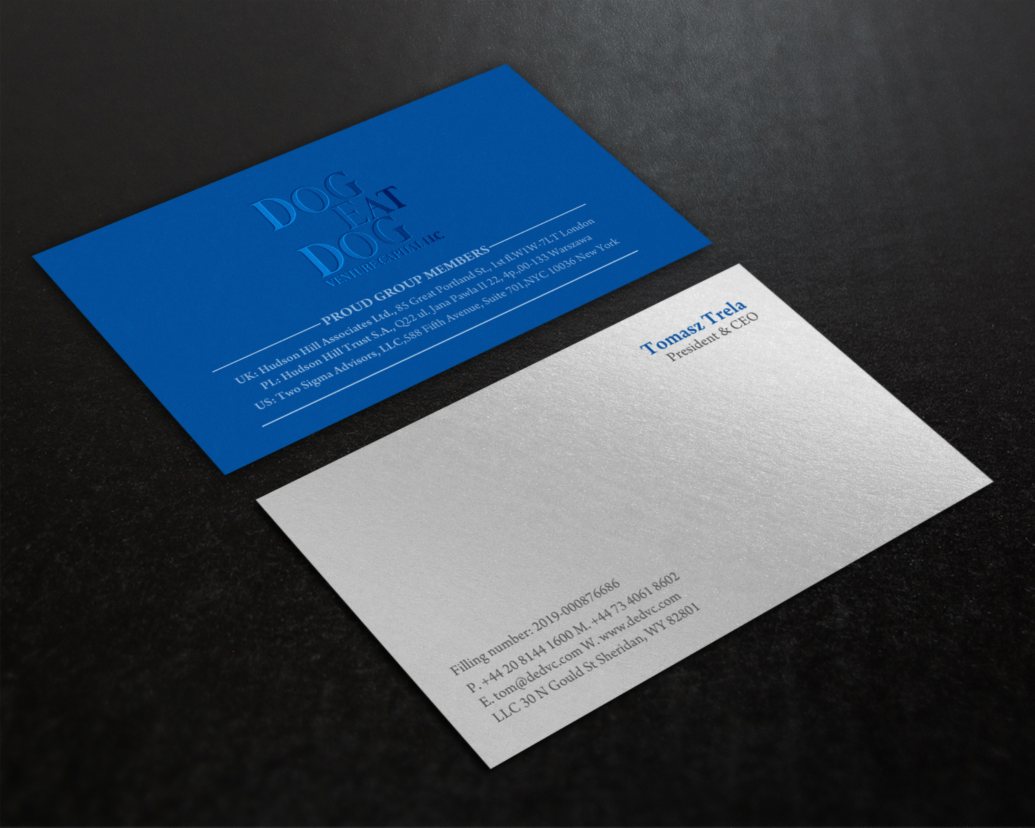 Business Card Design by chandrayaan.creative for Two Sigma Advisors LLC | Design #22632618