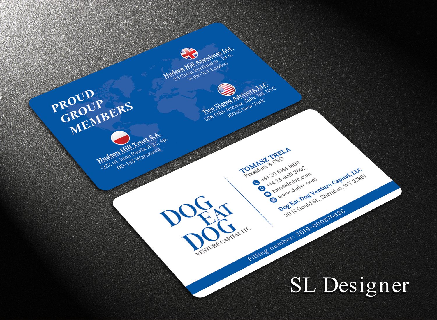 Design de Carte de Visite par SL Designer pour Two Sigma Advisors LLC | Design #22627650
