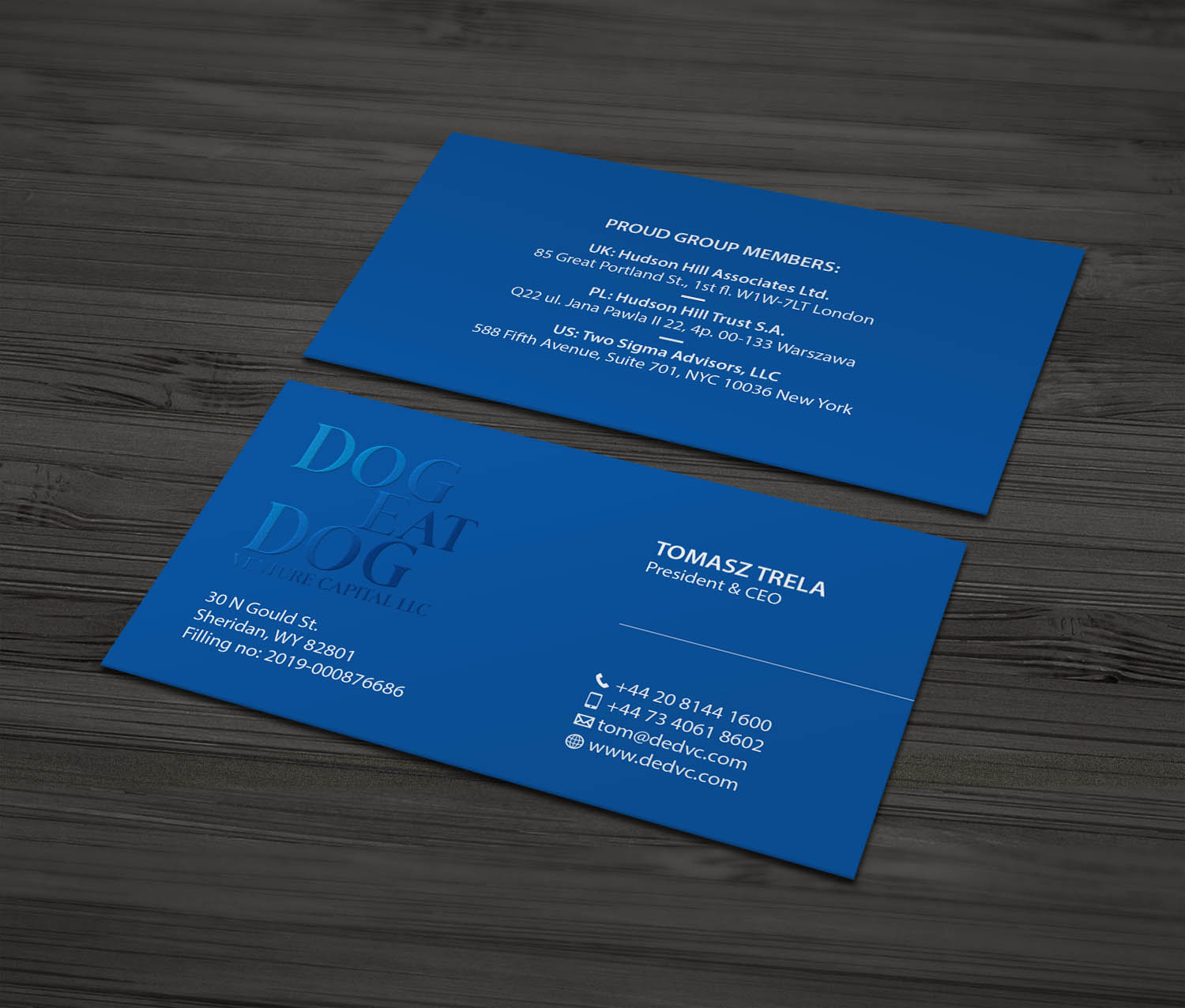 Business Card Design by MDesign for Two Sigma Advisors LLC | Design #22629609