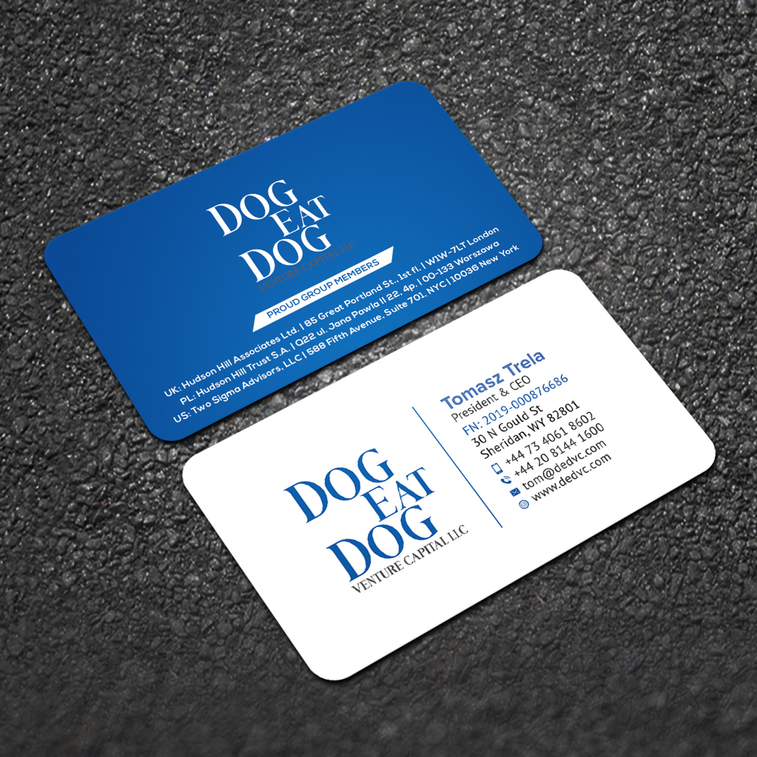 Design de Carte de Visite par Sujan4art pour Two Sigma Advisors LLC | Design #22629868