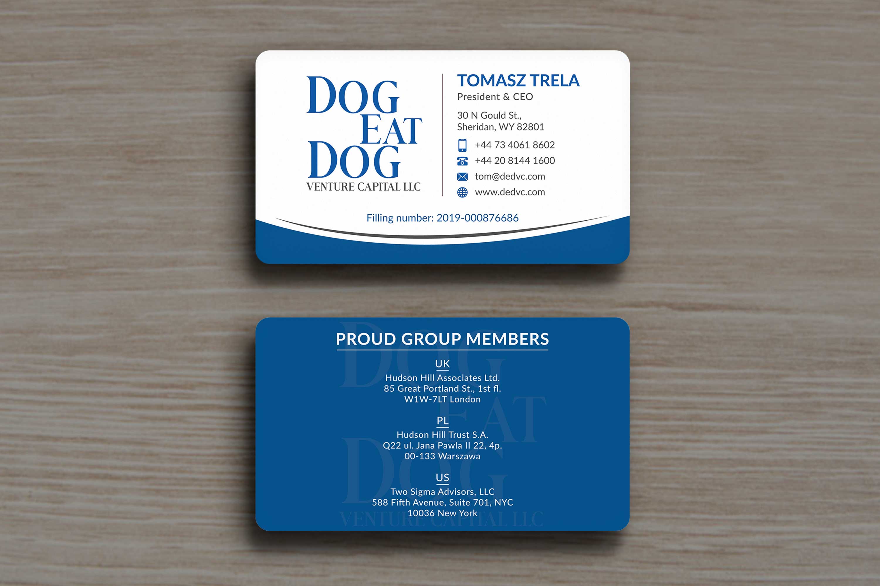 Business Card Design by Musa. A for Two Sigma Advisors LLC | Design #22630842