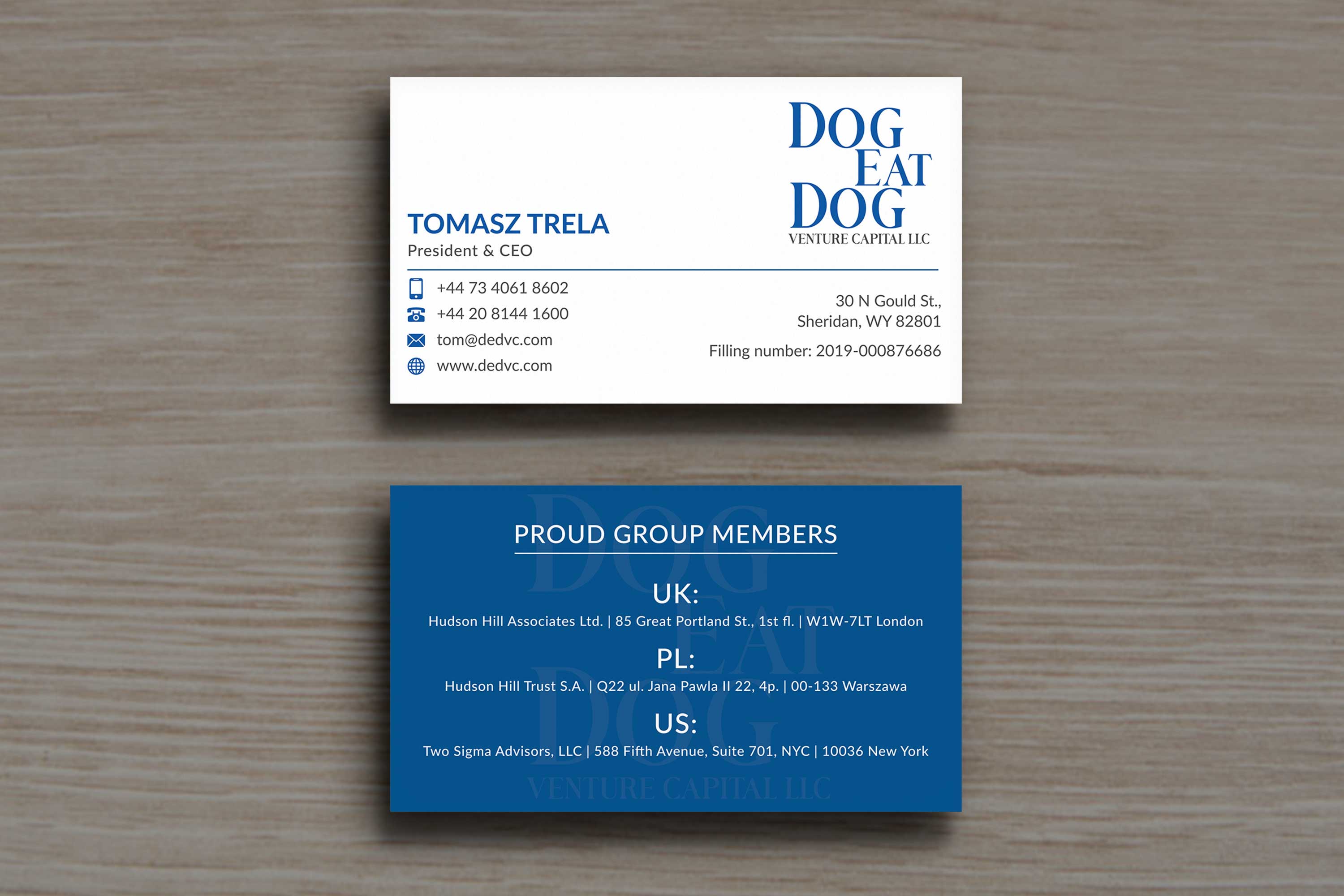 Business Card Design by Musa. A for Two Sigma Advisors LLC | Design #22630843