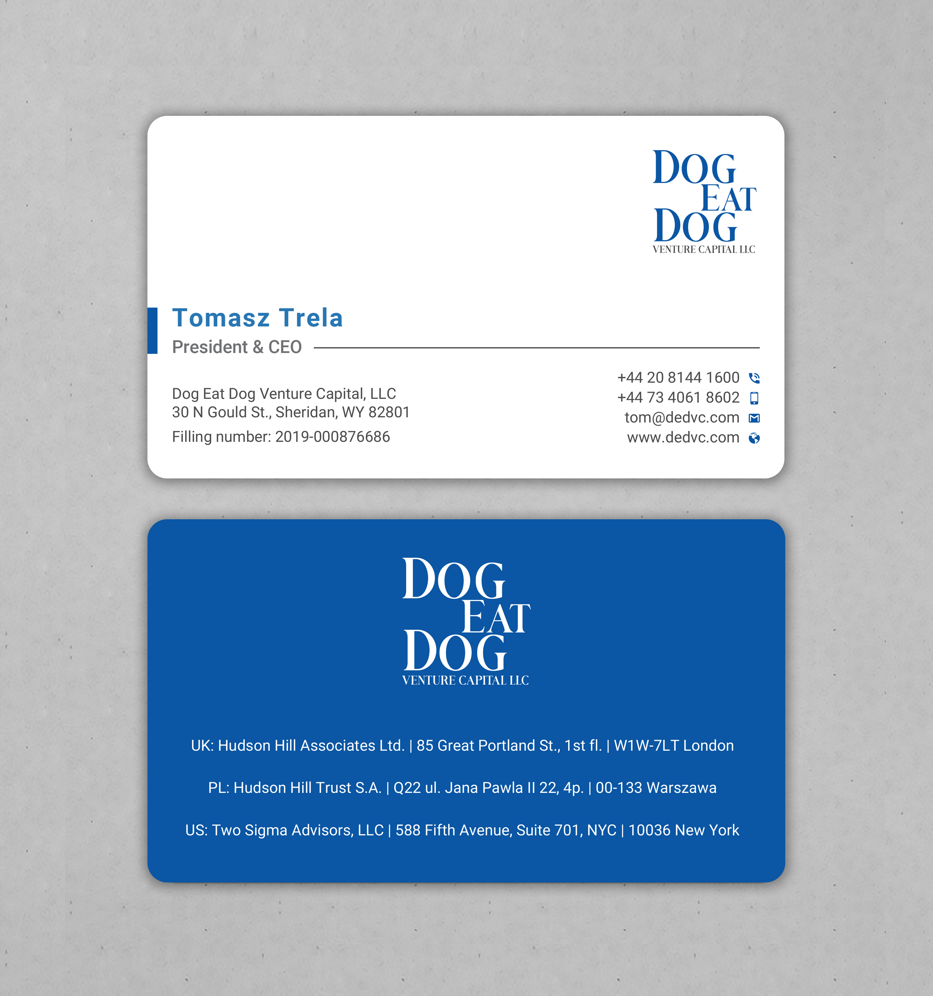Design de Carte de Visite par Uttom 2 pour Two Sigma Advisors LLC | Design #22627306