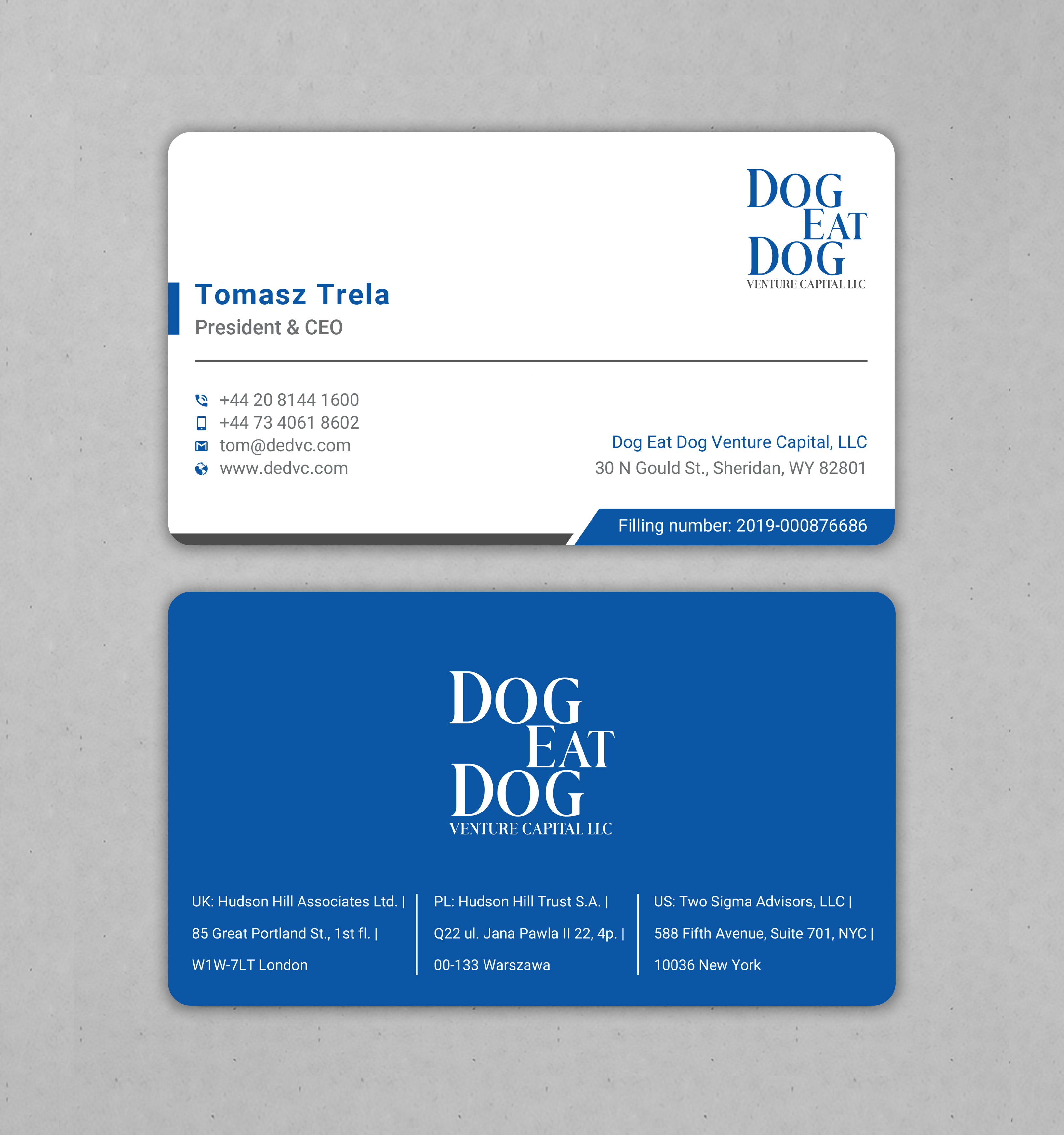 Business Card Design by Uttom 2 for Two Sigma Advisors LLC | Design #22633221