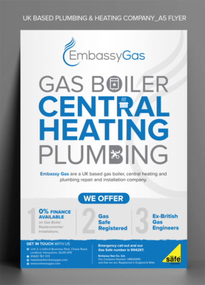 Design for UK based Plumbing & Heating Company | Flyer Design by ARTOGRAPHY