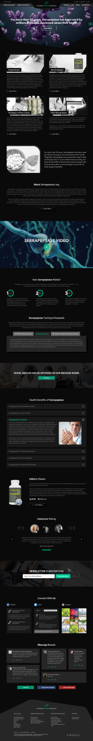 Redesign serrapeptase.org for Shopify (Coded in Liquid) | Web-Design von -Marc-
