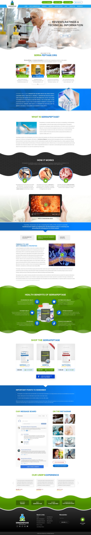 Redesign serrapeptase.org for Shopify (Coded in Liquid) | Web-Design von Reimagine