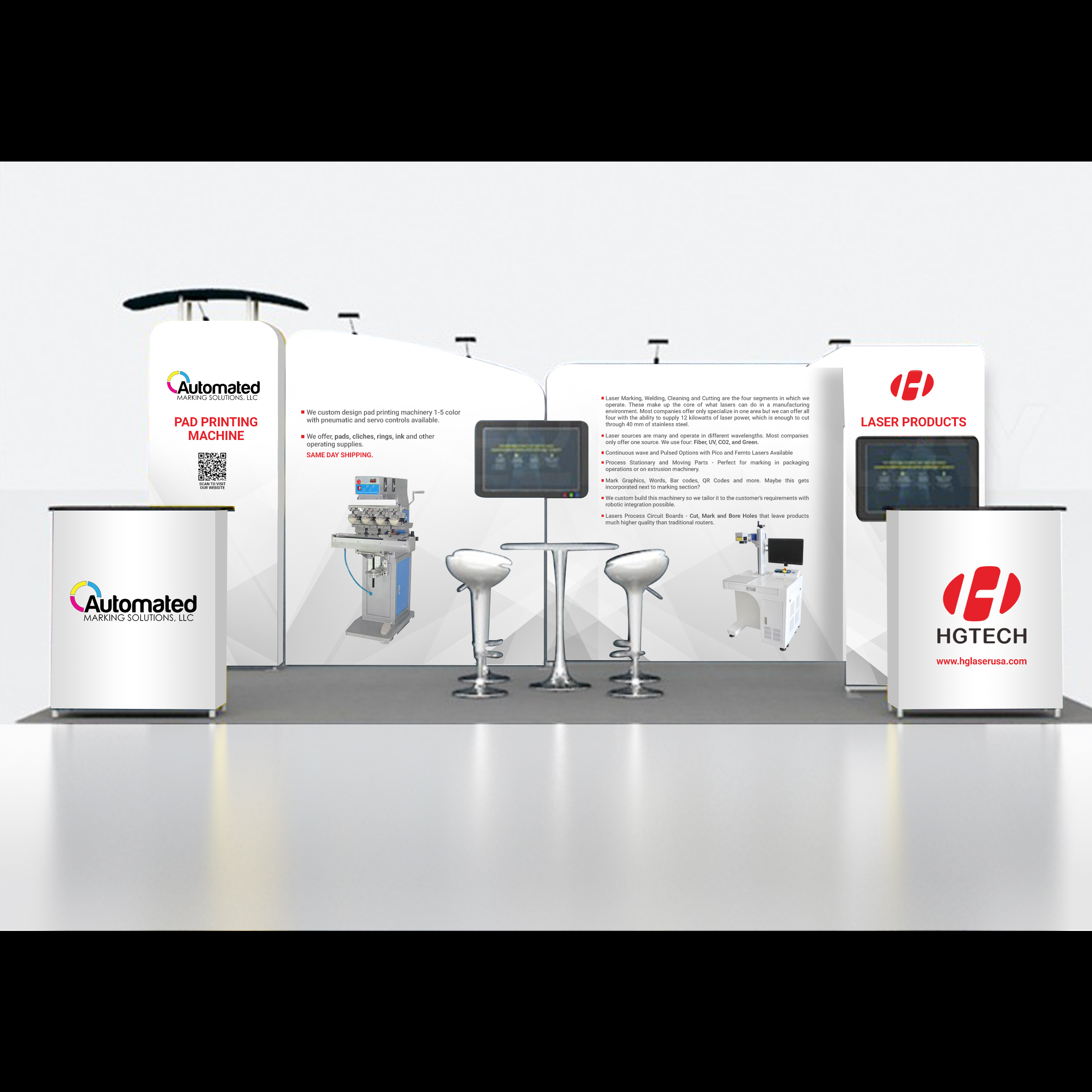 Trade Show Booth Design by Designers Hub for Automated Marking Solutions, LLC  | Design #22639558