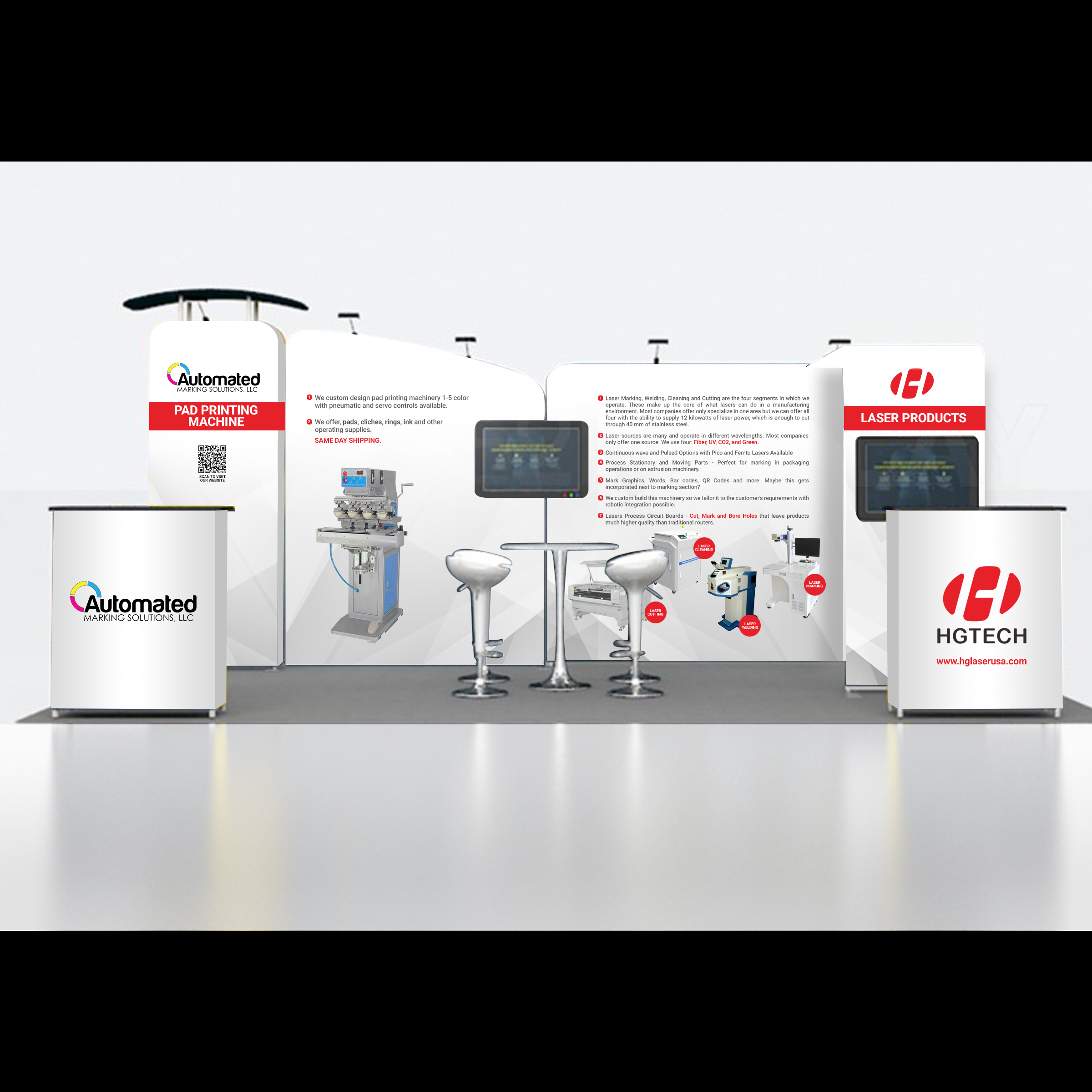 Trade Show Booth Design by Designers Hub for Automated Marking Solutions, LLC  | Design #22656637
