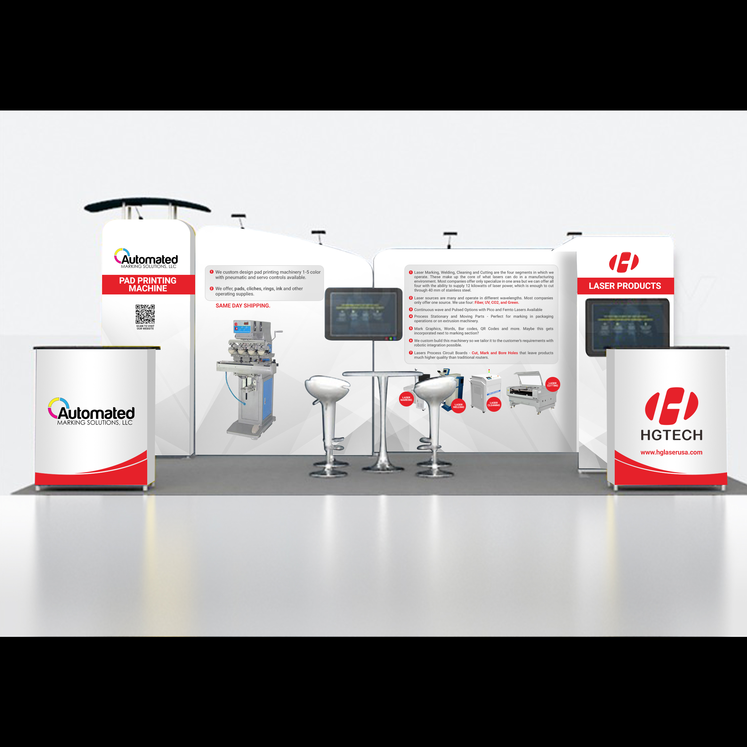 Trade Show Booth Design by Designers Hub for Automated Marking Solutions, LLC  | Design #22665994