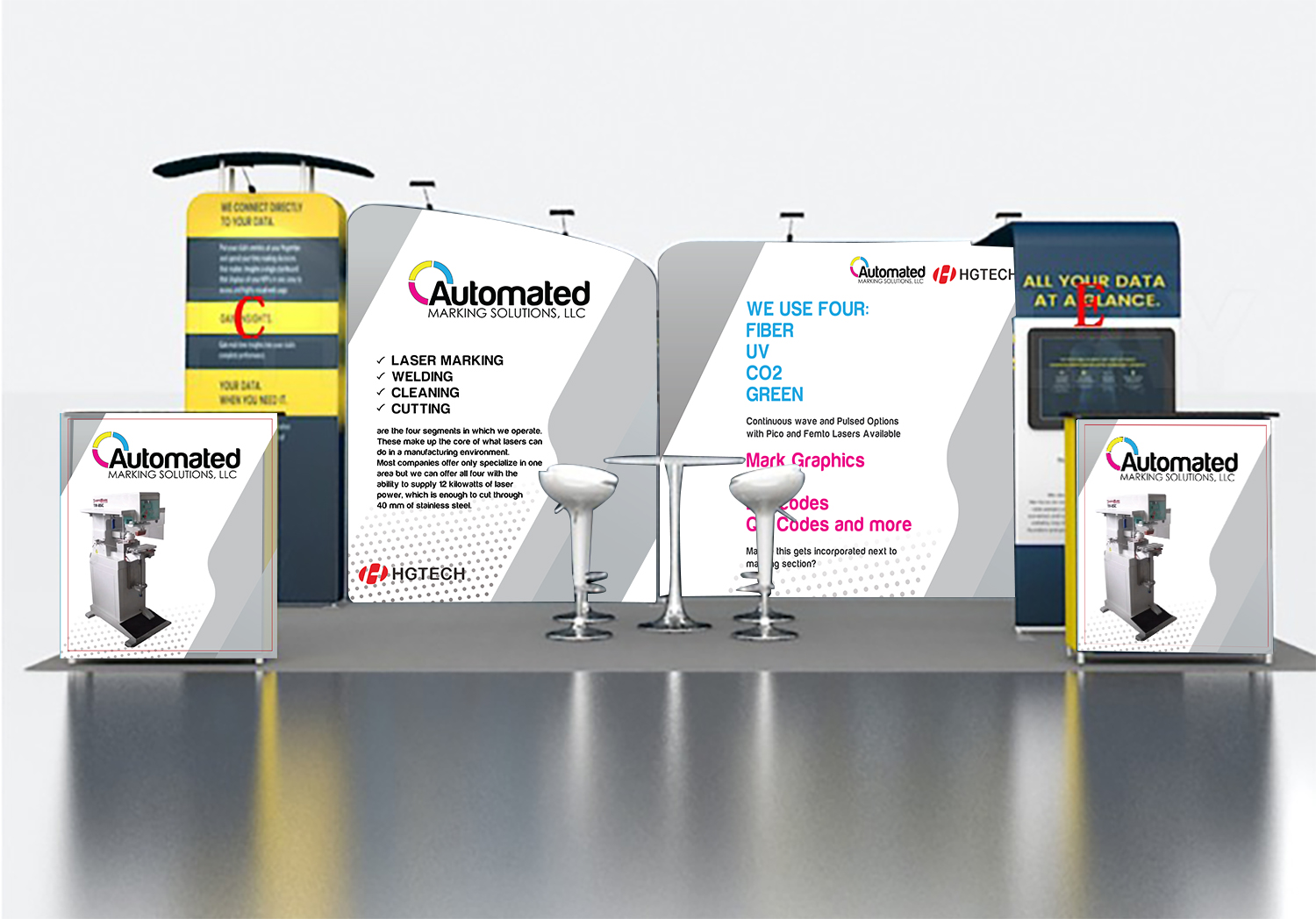 Trade Show Booth Design by Deziners Zone for Automated Marking Solutions, LLC  | Design #22655583