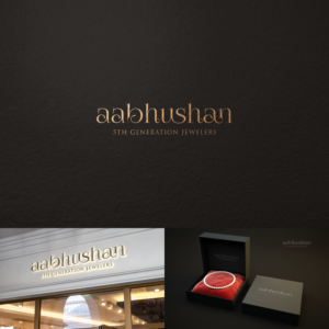 aabhushan (Jewels or Jewelers) 5th Generation  | Logo Design by Paperfox Designs