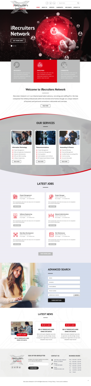 WordPress-Design von pb für iRecruiters Network | Design #22665207