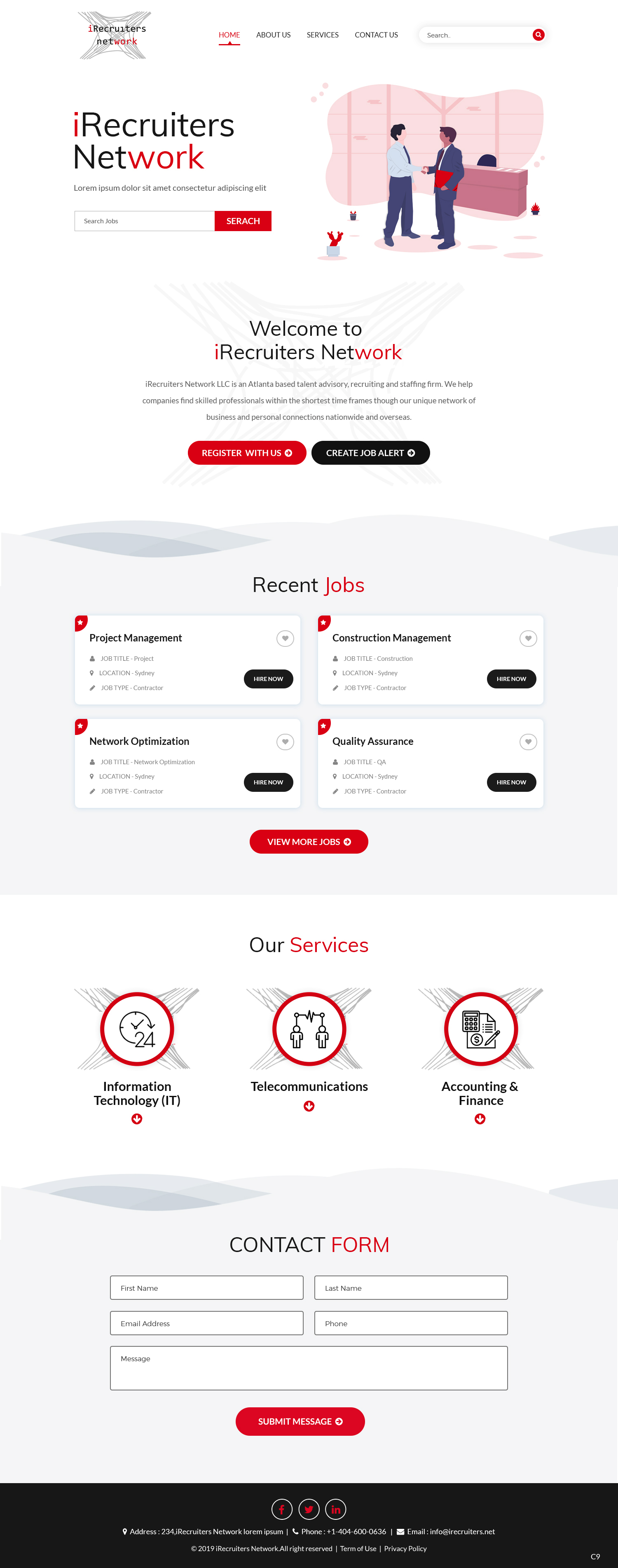 Wordpress Design by pb for iRecruiters Network | Design #22665210