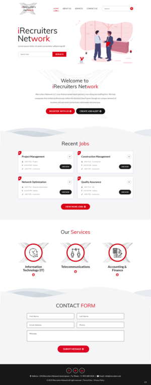 Wordpress Design by pb for iRecruiters Network | Design: #22665210